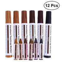 OUNONA 12 in 1 Wooden Furniture Scratching Repair Touch Up Paint Pens Crayons Worn Blemish Concealing Tool Set