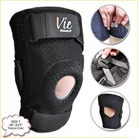 Plus Size Knee Brace - Hinged Side Closing Design for Fast Wearing. Exclusively Designed for Plus Size Men and Women, Provides Great Stabilization, Supportn Non Slip & Non Bulky - Vievibrante