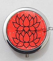 BlackKey Lotus Flower 3-Compartment Decorative Pocket Gift Box Case Organizer for Pill, Color 1 -1535