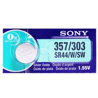 Sony 357/303 (SR44/W/SW) 1.55V Silver Oxide 0% Hg Mercury Free Watch Battery (5 Batteries)