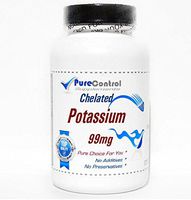 Chelated Potassium 99mg // 100 Capsules // Pure // by PureControl Supplements