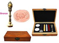 MNYR Bee Wreath Olive Luxury Wood Box Bronze Metal Peacock Wedding Invitations Gift Cards Paper Stationary Envelope Seals Custom Logo Wax Seal Sealing Stamp Wax Sticks Melting Spoon Wood Gift Box Kit