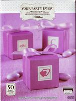 Wilton Purple Square Printable Favor Box Kit 50 Count