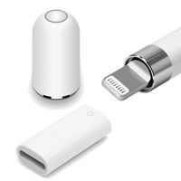 Replacement Ipencil Magnetic Replacement Caps + Charging Adpater for Apple Pencil Compatible for Apple Pencil Protector Cap and Charger Convertor Apple Pencil 1