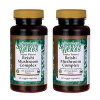 Swanson Super Potent Reishi Mushroom Complex 60 Veg Capsules (4 Pack)