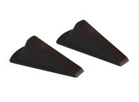Master Manufacturing 2-Pack Brown Giant Foot Door Stop, Heavy Duty Rubber Wedge, Made in the USA, Holds Doors Up to 2" Clearance Securely (2 Pack)