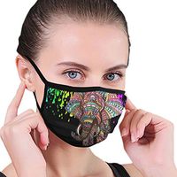 YOFFYO Soft Mouth Cover Earloop Anti-Dust Half Face Mouth Cover for Dust Outdoor, Women Men Kids - Healthy (The Colorful Elephants Blend Mouth Cover)