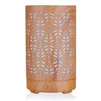 Wood Grain Aromatherapy Essential Oil Diffuser,Humidifier,Ultrasonic Quiet,Cool Mist,Adjustable Time Setting,Color Light Changing,Waterless Auto Off,for Baby,Home,Office,Yoga,Birthday,Gift,Decorative