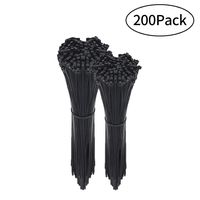 Zip Ties, LaiShuo 200 Pcs Adjustable Durable Self locking Black Nylon Zip Cable Ties for Home Office Garage Workshop Heavy Duty
