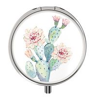 Pill Cases Metal,Custom Round Medecine Case Medecine Bottle Mini Travel Pill Vitamin Decorative Box Case Holder