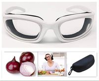 Home No-Tears Advanced Onion Goggles and Kitchen Safety Glasses For Chopper Onion Tearless BBQ Grilling Goggles Tearing Free Safety Goggles Dust-proof for men, ladies cleaning kitchen (white)