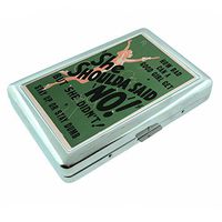 Vintage Poster She Shoulda Said No S309 Silver Cigarette Case Metal Wallet Id Holder 4" X 2.75" RFID Protection