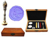 MNYR Eagle Moon Bird Luxury Wood Box Silver Metal Peacock Wedding Invitations Gift Cards Paper Stationary Envelope Seals Custom Logo Wax Seal Sealing Stamp Wax Sticks Melting Spoon Wood Gift Box Kit