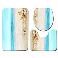 HYRL Carpets Bath Mat Sets 3 Piece Non Slip Including Bath Mat Pedestal Mat Toilet Seat Cover Mat For Bathroom,C