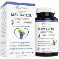 Resveratrol With Active Trans-Resveratrol Natural Anti-Aging Support - For Longevity, Promotes Health, Heart Immunity Antioxidant Vitamin C & Grape Seed, Green Tea Extract, Moringa Capsules Supplement