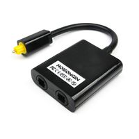 Digital Toslink Fiber Optical Audio Splitter Cable 1 in 2 Out, HOSONGIN Toslink Fiber Optic Adapter Cable，Fiber Converter, Digital Optical Audio Adapter Cable