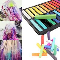 Putars Women Sexy 24 Colors Disposable Fluorescent Crayons Hair Coloring Rod Hair Coloring Chalk