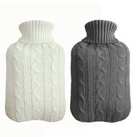 Outgeek 2PCS Hot Water Bottle Cover Creative Knit Cover Hot Water Bag Cover