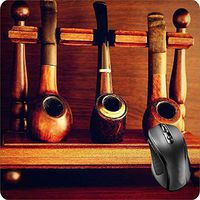 BGLKCS Mouse Pad Fabric Topped Rubber Backed Pipes Tobacco Old Man Corn Cob Pipe White Smoke