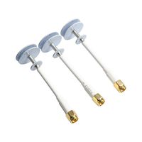 GOQOTOMO BP-0 3pcs 5.8GHz 5dBi FPV Flat Panel RHCP Omnidirectional Pagoda Antenna Set for Transmitter and Receiver- RP SMA Male (White)