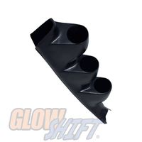 GlowShift Black Triple Pillar Gauge Pod for 2000-2006 Chevrolet Chevy Silverado 1500 2500HD 3500HD Duramax - ABS Plastic - Mounts (3) 2-1/16" (52mm) Gauges to Truck's A-Pillar
