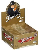 25 Smoking Brand Gold Ultra Thin King Size Slim Cigarette Rolling Papers Packs (33 Leaves/Pack) + Beamer Smoke Sticker. for Legal Smoking Herbs, Rolling Tobacco, Herbal Mixes, Rollers, Ryo, Myo