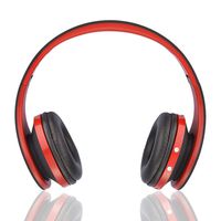 Wireless Noise Cancelling Headphones | Magnetic Suction Automatically | Bluetooth Headphones Over Ear - Hi-Fi Stereo Sound with Rich Bass, Built-in Mic, Soft Earmuffs - Foldable Headset (Red&Black)