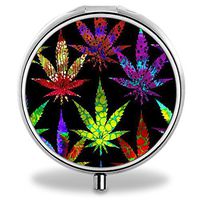 Yunan Pill Organizer, Customized Glitter Gold Pill Case with 3 Compartment Medicine Case and Mirror for Purse, Travelling and Daily Needs,Compartments to Hold Vitamins, Cod Liver Oil, Supplements and