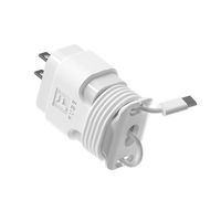 The Snap Back Charger Winder Compatible with Apple 18W USB-C iPhone 11 Pro, and iPad Pro Chargers for travel and cable management