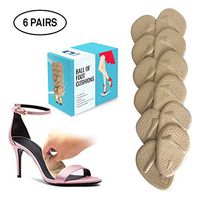 6 Pairs Ball of Foot Cushions (Beige) | Metatarsal Pads for Women | Reusable Shoe Inserts for Pain Relief by BelugaCare