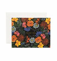 Odette Floral Thank You Note Cards by Rifle Paper Co. -- Set of 8 Cards and Envelopes