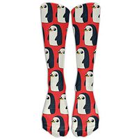 DaSOC Cute Penguin Pattern Unisex Novelty Premium Calf High Athletic Socks Fashional Tube Stockings Size 6-10
