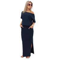 FAPIZI ♥ Women Dress ♥ Women Summer Long Evening Party Dress (L, Navy blue)