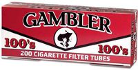 50 Boxes of 200 Gambler 100s Cigarette Tubes 100mm 10000 Pieces