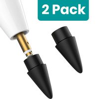 Klearlook Replacement Tip for Apple Pencil,[2-Pack] Pencil Tips iPencil Nib for Apple Pencil 1st and 2nd Generation iPad Air iPad Mini iPad Pro Series,Screen Protector Supported [Black]