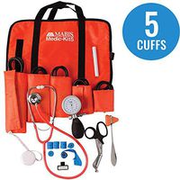 MABIS All-in-One EMT and Paramedic First Aid Kit with 5 Calibrated Blood Pressure Cuffs, Orange