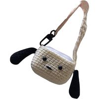 for New AirPods Pro Case, JKRED 3D Carton Styling Knitted Lovely Plush Anti-Lost Protective Skin Case Cover for Apple AirPods Pro 2019 Wireless Charging Box (E)