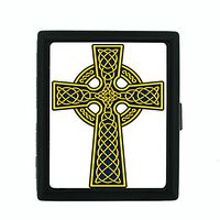 Perfection In Style Metal Cigarette Case Vintage Cross Design 010