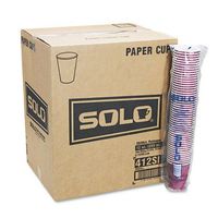 Solo Symphony Design Paper Hot Cups 12 oz 20 Packs of 50, Total 1,000 Cups