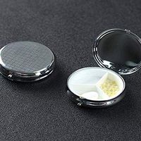 Decorative Fantasy Bling Heart Pill Box for Purse with Push Button Daily Pill Case