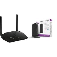 NETGEAR AC1000 Dual Band Wi-Fi Router (R6080) with NETGEAR CM400 (8x4) DOCSIS 3.0 Cable Modem. Certified for Xfinity from Comcast, Spectrum, Cox, Cablevision & more (CM400-1AZNAS)