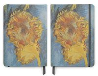 Van Gogh Art - PU (Vegan) Leather A5 Notebook - Lined Pages - Sunflowers