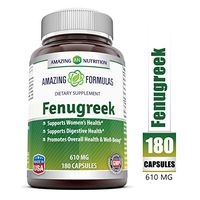 Amazing Formulas Fenugreek Seed Supplement 610 Mg 180 Veggie Caps