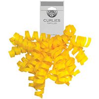 JAM PAPER Grosgrain Curly Gift Bows - Yellow - 120/Pack