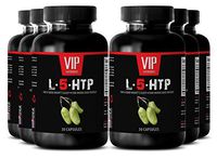 Serotonin Mood Support - L-5-HTP for a Good Night's Sleep, for Mood and Energy - Natural Energy Powder - 6 Bottles 180 Capsules