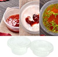 20 oz Clear Plastic Disposable Sauce Cups with Lids,Set of 50, Perfect for Ketchup, Salsa, BBQ Sauce, and Dipping Sauce Dressing Mini Containers.