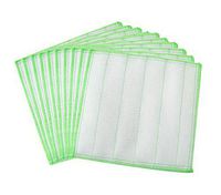 Gentle Meow 10-Pack Dish Cloths Best Absorbent Wash Cloth Drying Kitchen Clean Towels, Green