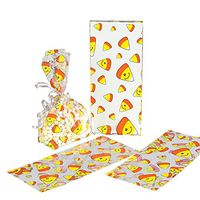 Fun Express - Smile Face Candy Corn Cello Bags for Halloween - Party Supplies - Bags - Cellophane Bags - Halloween - 12 Pieces