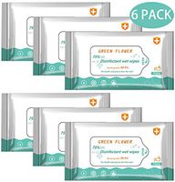 Large Wet Wipes, 75% Soft Wipes Travel for Multifunctional Cleansing (6 Pack,60 Wipes)