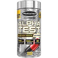 MuscleTech AlphaTest ATP & Testosterone Booster for Men, Boost Free Testosterone and Enhance ATP Levels, 120 Count